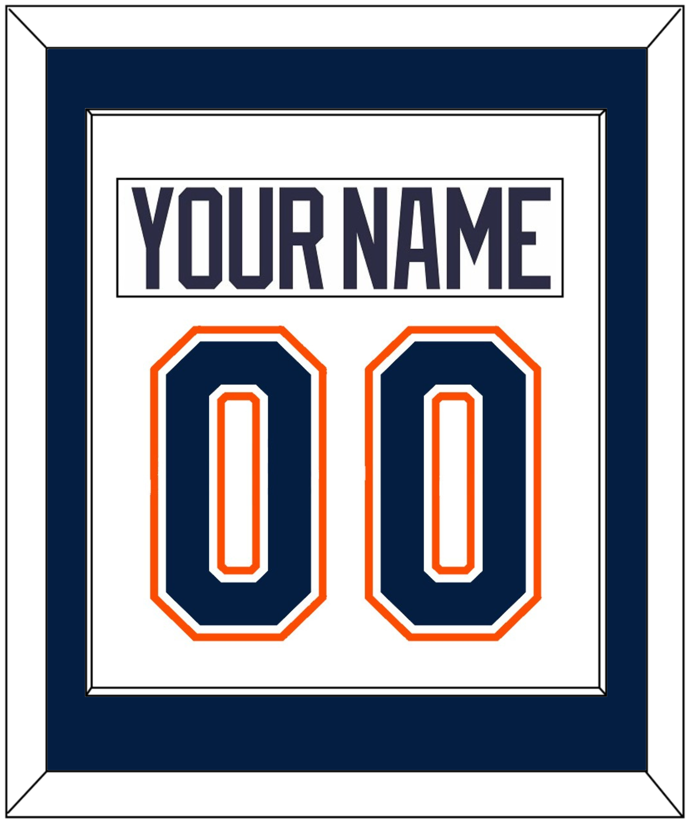 New York Nameplate & Number (Back) Combined - Home/Road White (1998-2007) - Essential Tier 1