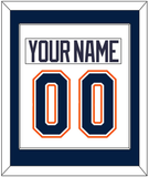 New York Nameplate & Number (Back) Combined - Home/Road White (1998-2007) - Single Mat 1