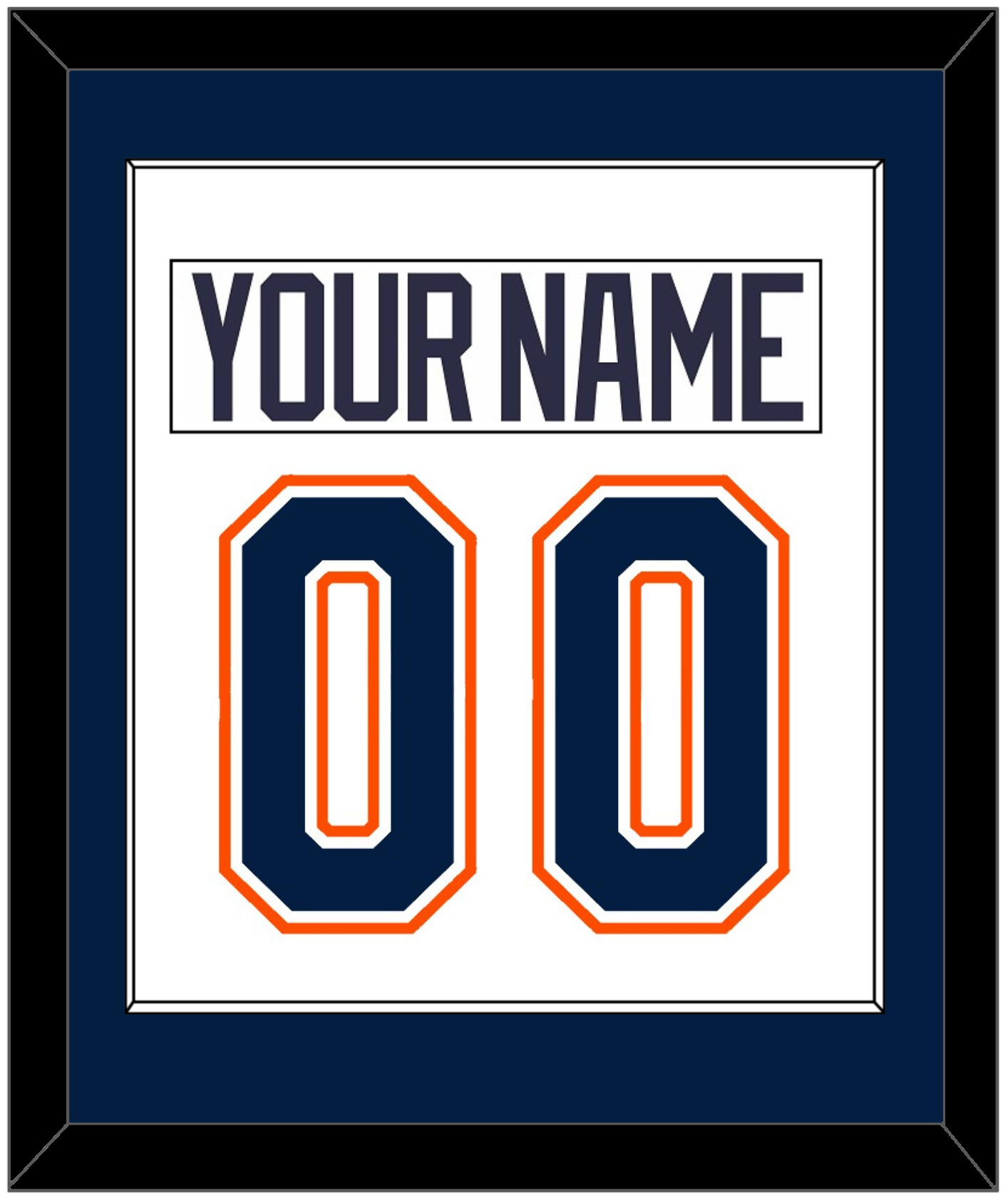 New York Nameplate & Number (Back) Combined - Home/Road White (1998-2007) - Essential Tier 1