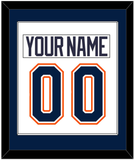 New York Nameplate & Number (Back) Combined - Home/Road White (1998-2007) - Single Mat 1