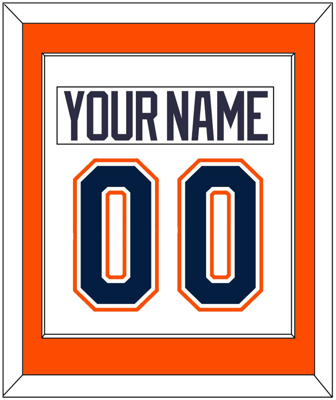 New York Nameplate & Number (Back) Combined - Home/Road White (1998-2007) - Essential Tier 2