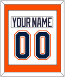 New York Nameplate & Number (Back) Combined - Home/Road White (1998-2007) - Single Mat 2