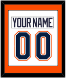 New York Nameplate & Number (Back) Combined - Home/Road White (1998-2007) - Single Mat 2