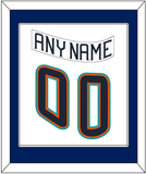 New York Nameplate & Number (Back) Combined - Home White (1995-1998) - Single Mat 1