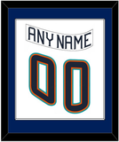 New York Nameplate & Number (Back) Combined - Home White (1995-1998) - Single Mat 1