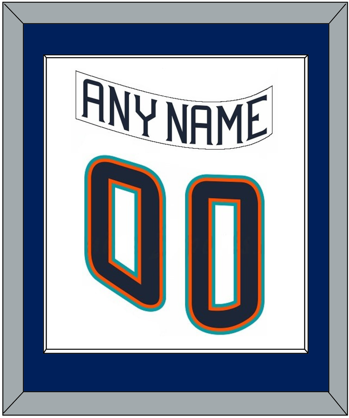 New York Nameplate & Number (Back) Combined - Home White (1995-1998) - Essential Tier 1
