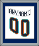 New York Nameplate & Number (Back) Combined - Home White (1995-1998) - Single Mat 1