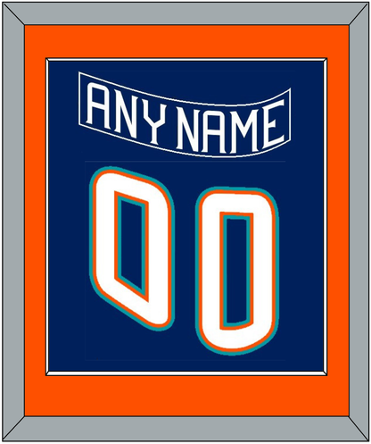 New York Nameplate & Number (Back) Combined - Road Blue (1995-1998) - Essential Tier 2
