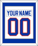 New York Nameplate & Number (Back) Combined - Home White (1984-1995) - Single Mat 1