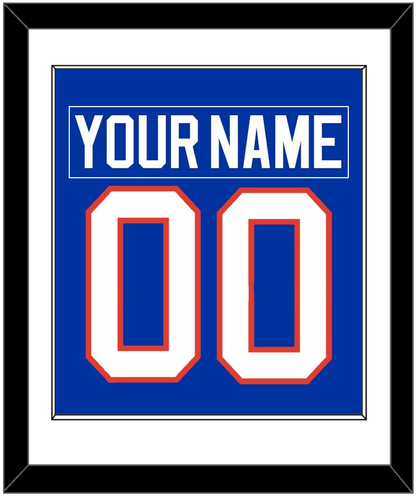 New York Nameplate & Number (Back) Combined - Road Blue (1984-1995) - Essential Tier 1