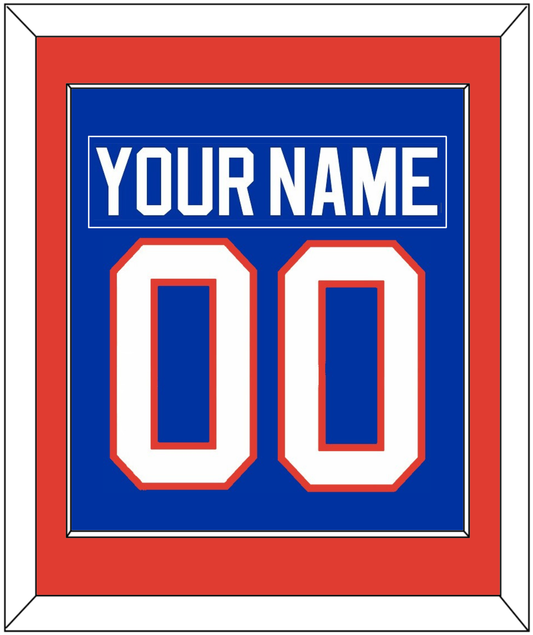 New York Nameplate & Number (Back) Combined - Road Blue (1984-1995) - Essential Tier 2