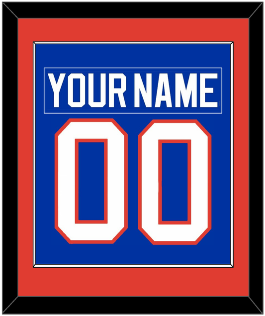 New York Nameplate & Number (Back) Combined - Road Blue (1984-1995) - Essential Tier 2