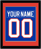 New York Nameplate & Number (Back) Combined - Road Blue (1984-1995) - Single Mat 2