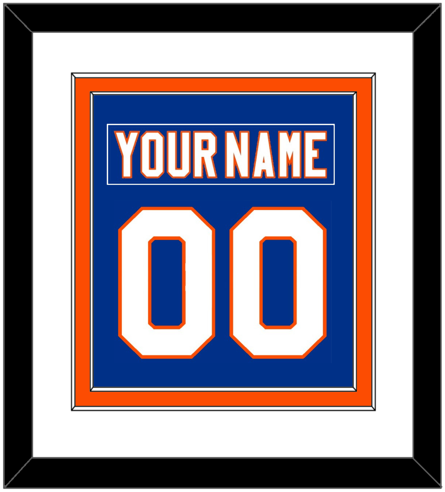 New York Nameplate & Number (Back) Combined - Home Blue - Signature Tier 1