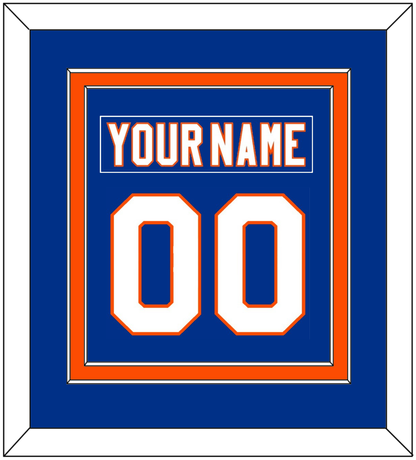 New York Nameplate & Number (Back) Combined - Home Blue - Signature Tier 2