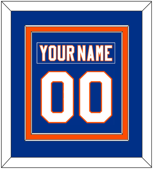 New York Nameplate & Number (Back) Combined - Home Blue - Signature Tier 2