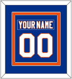 New York Nameplate & Number (Back) Combined - Home Blue - Double Mat 2