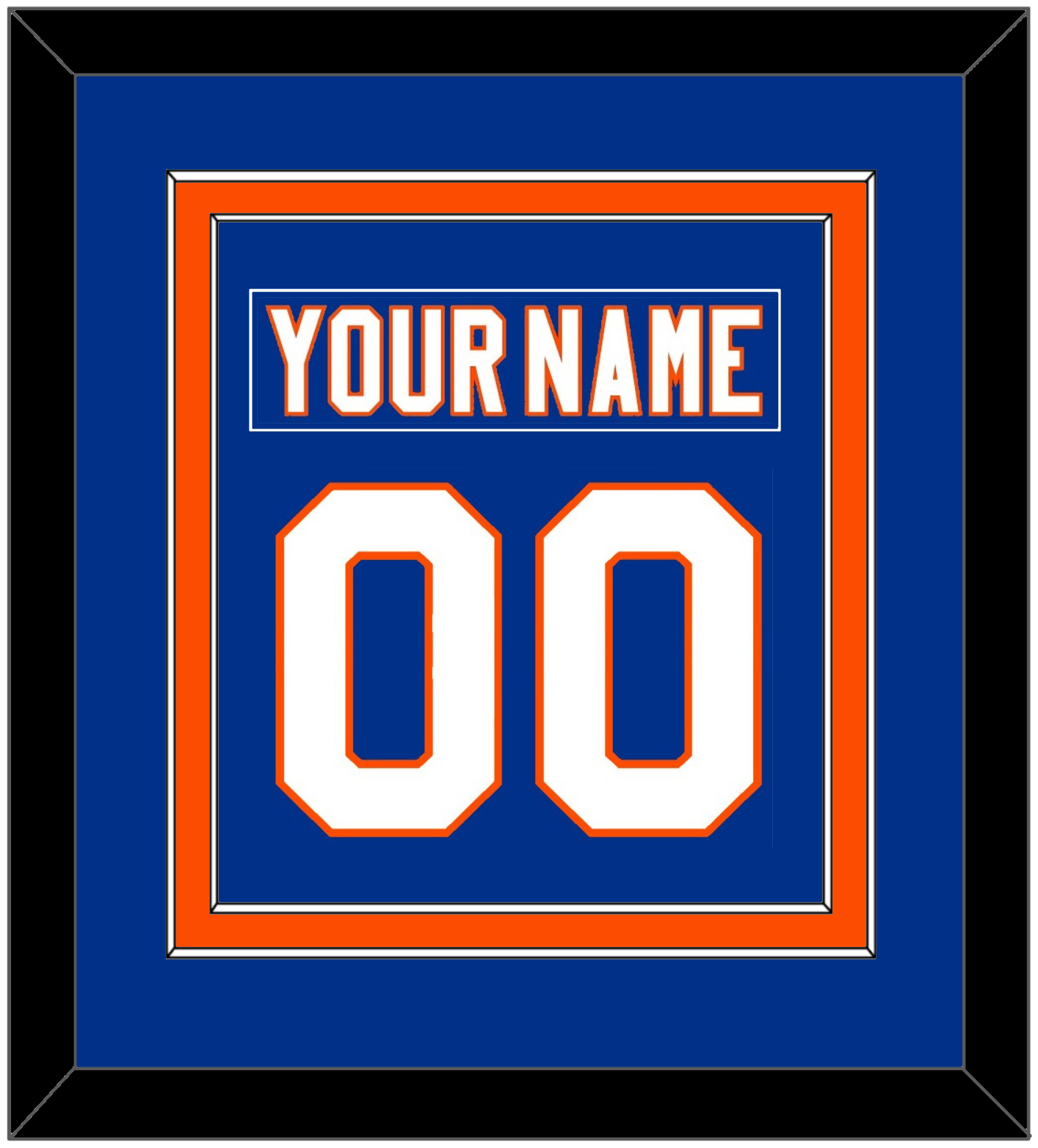 New York Nameplate & Number (Back) Combined - Home Blue - Signature Tier 2