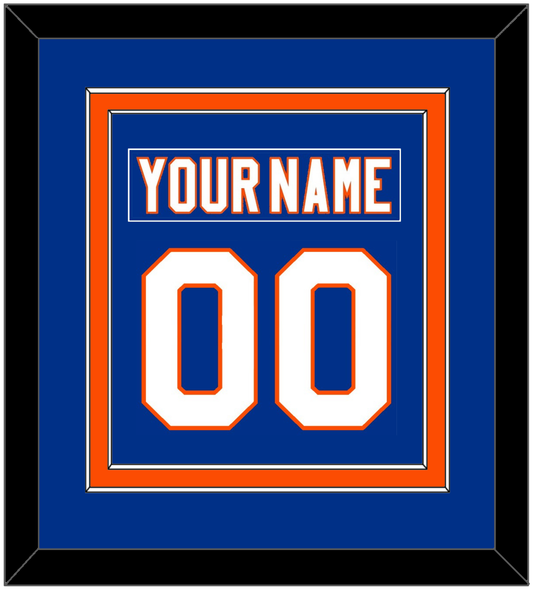 New York Nameplate & Number (Back) Combined - Home Blue - Signature Tier 2