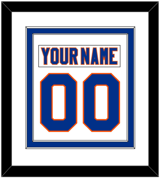 New York Nameplate & Number (Back) Combined - Road White - Signature Tier 1