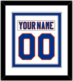 New York Nameplate & Number (Back) Combined - Road White - Double Mat 1
