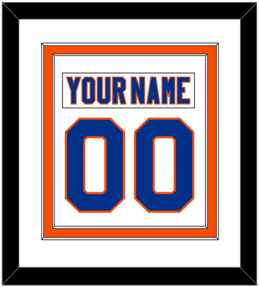 New York Nameplate & Number (Back) Combined - Road White - Signature Tier 2