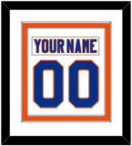 New York Nameplate & Number (Back) Combined - Road White - Double Mat 2