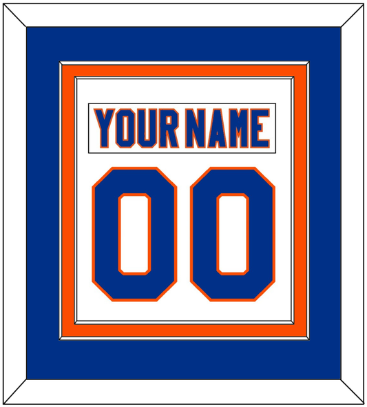 New York Nameplate & Number (Back) Combined - Road White - Signature Tier 3