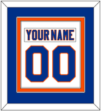 New York Nameplate & Number (Back) Combined - Road White - Double Mat 3