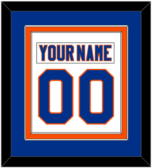 New York Nameplate & Number (Back) Combined - Road White - Signature Tier 3