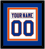 New York Nameplate & Number (Back) Combined - Road White - Double Mat 3
