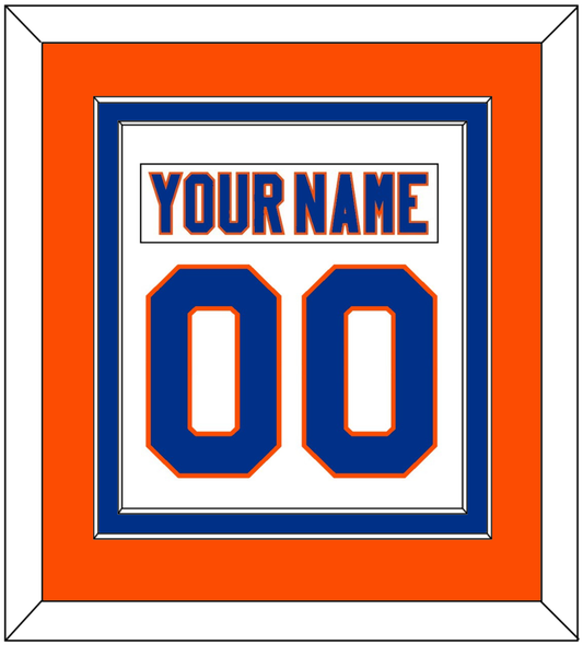 New York Nameplate & Number (Back) Combined - Road White - Signature Tier 4