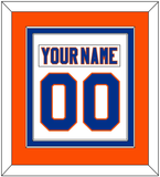 New York Nameplate & Number (Back) Combined - Road White - Double Mat 4