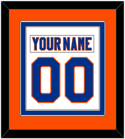 New York Nameplate & Number (Back) Combined - Road White - Signature Tier 4