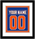 New York Nameplate & Number (Back) Combined - Alternate Blue - Double Mat 1