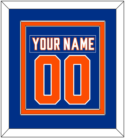 New York Nameplate & Number (Back) Combined - Alternate Blue - Signature Tier 2