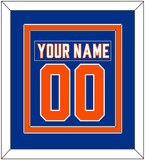 New York Nameplate & Number (Back) Combined - Alternate Blue - Double Mat 2
