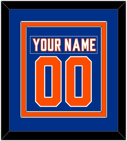 New York Nameplate & Number (Back) Combined - Alternate Blue - Signature Tier 2