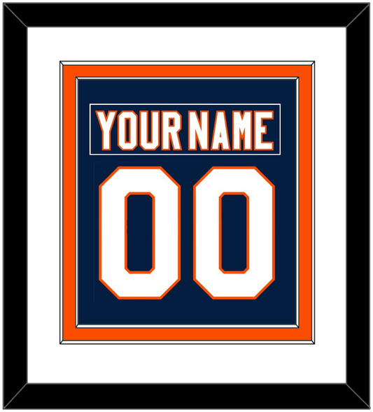 New York Nameplate & Number (Back) Combined - Home Blue (2007-2010) - Signature Tier 1