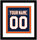New York Nameplate & Number (Back) Combined - Home Blue (2007-2010) - Double Mat 1