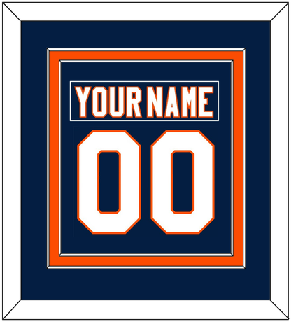 New York Nameplate & Number (Back) Combined - Home Blue (2007-2010) - Signature Tier 2
