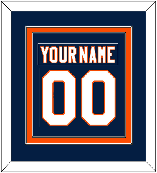 New York Nameplate & Number (Back) Combined - Home Blue (2007-2010) - Signature Tier 2