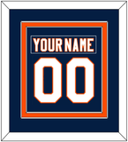 New York Nameplate & Number (Back) Combined - Home Blue (2007-2010) - Double Mat 2