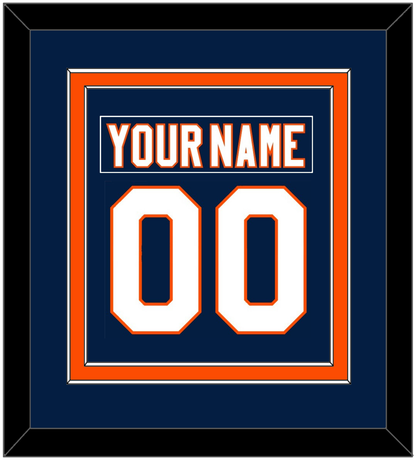 New York Nameplate & Number (Back) Combined - Home Blue (2007-2010) - Signature Tier 2