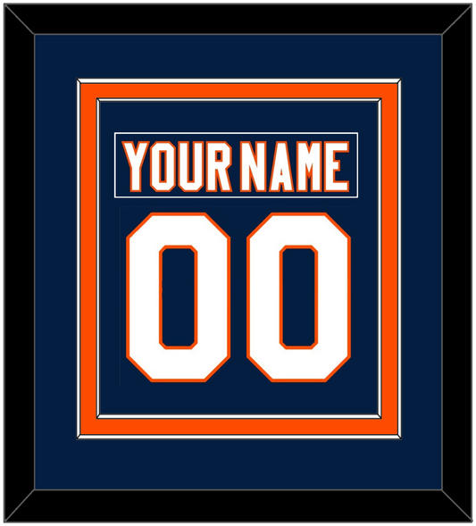 New York Nameplate & Number (Back) Combined - Home Blue (2007-2010) - Signature Tier 2