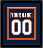New York Nameplate & Number (Back) Combined - Home Blue (2007-2010) - Double Mat 2