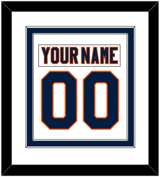 New York Nameplate & Number (Back) Combined - Road White (2007-2010) - Signature Tier 1