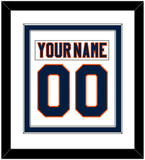 New York Nameplate & Number (Back) Combined - Road White (2007-2010) - Double Mat 1
