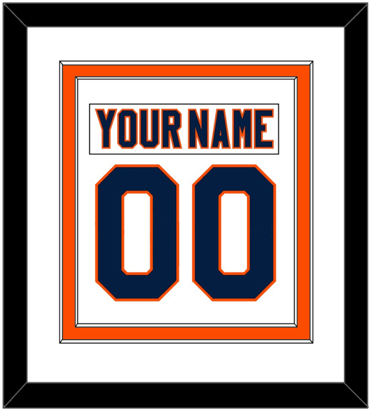 New York Nameplate & Number (Back) Combined - Road White (2007-2010) - Signature Tier 2