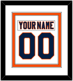 New York Nameplate & Number (Back) Combined - Road White (2007-2010) - Double Mat 2